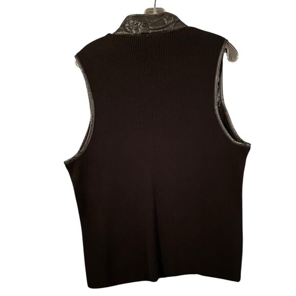 Chico’s Size 3 (14-16) Quilted Scroll Puffer Front & Knit Back Vest NWT - Picture 4 of 7